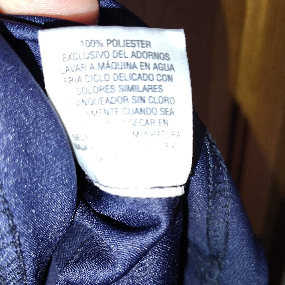 Maison Jules Blue & Red Anchor Midi Dress Womens M Keyhole Tieback - Picture 6 of 7